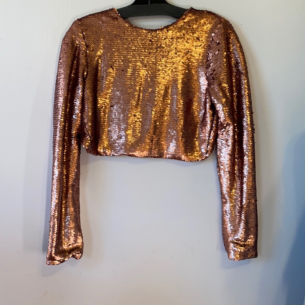 Sequin crop top